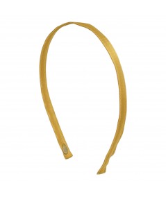 Yellow Gold Satin Narrow Headband