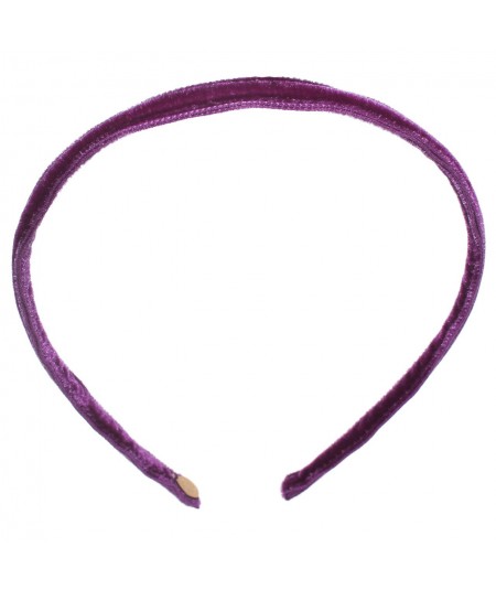 Skinny Velvet Headband - Crazy Purple