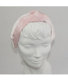 Pale Pink Velvet Center Turban Headband