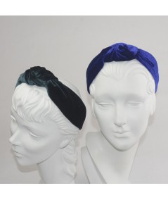 Royal Teal Velvet Harlow Turban Headband