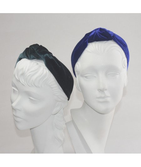 Royal Teal Velvet Harlow Turban Headband