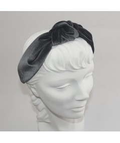 Grey Velvet Harlow Turban Headband