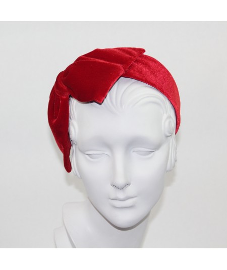 Red Velvet Large Bow Headpiece