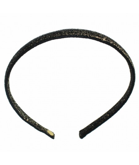 Black Sparkle & Glitter Velvet Basic Headband
