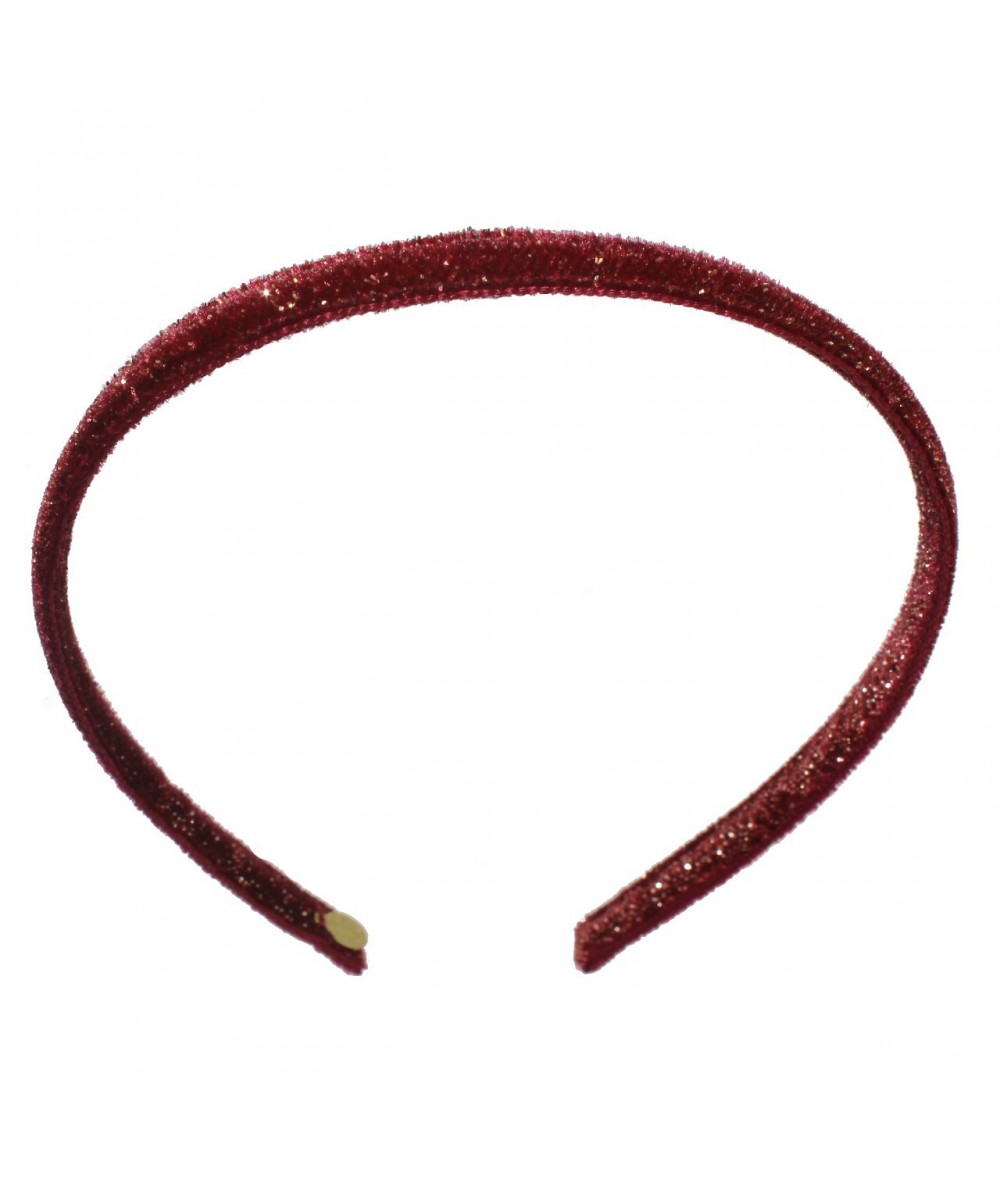 Wine Sparkle & Glitter Velvet Basic Headband