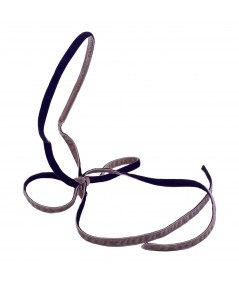 Plum - Blush velvet long tie headband