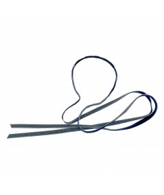 Navy - Gris Fonce Velvet Long Ties Headband