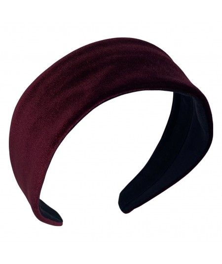 Burgundy Velvet Wide Headband