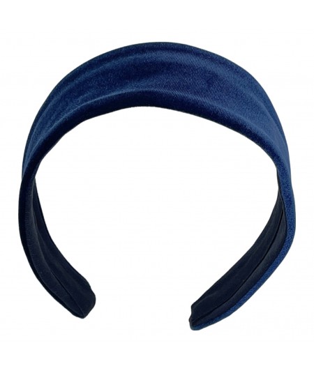 Navy Velvet Wide Headband