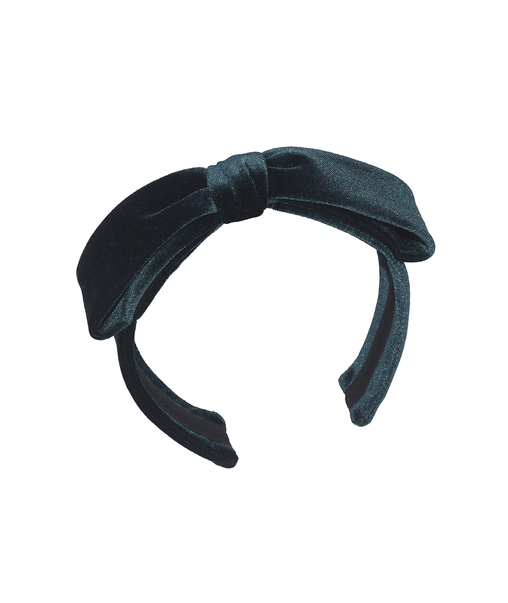 Teal Velvet Bow Headband