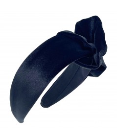 Black Velvet Swirl Turban Headband