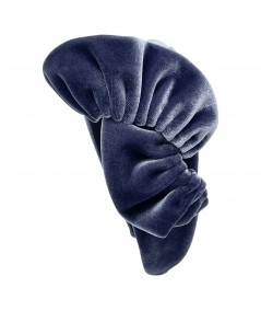 Grey Velvet Swirl Turban Headband