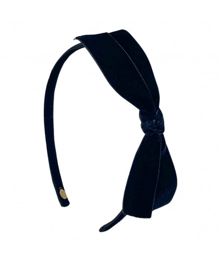 Black Velvet Side Bow Headband