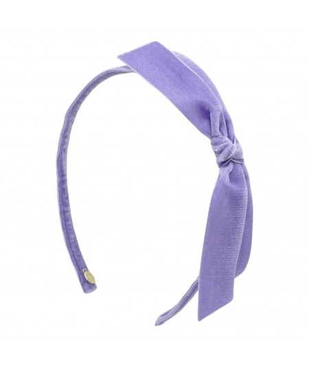 Violet Velvet Side Bow Headband