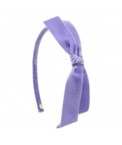 Violet Velvet Side Bow Headband