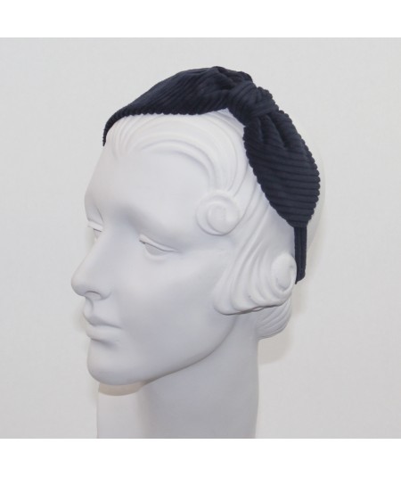 Navy headband corduroy