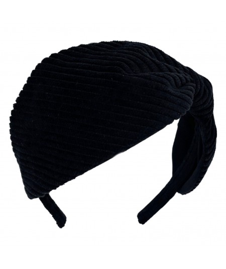 Black Corduroy Audrey Headband