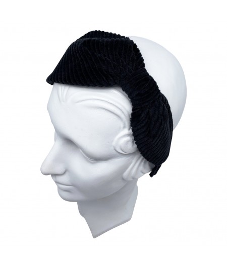 Black Corduroy Audrey Headband