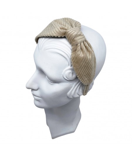 Beige Corduroy Audrey Headband