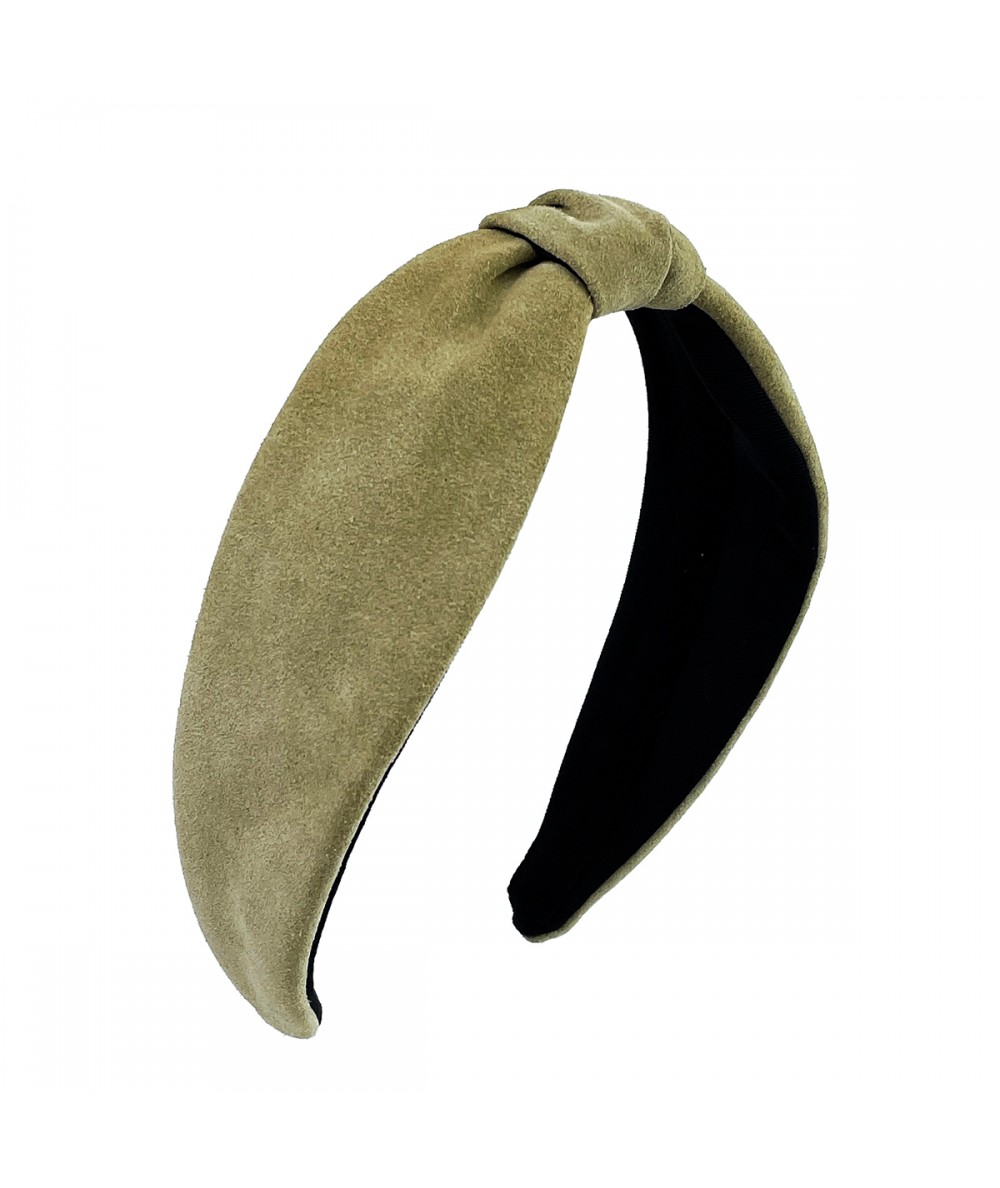 Olive Suede Center Divot Headband