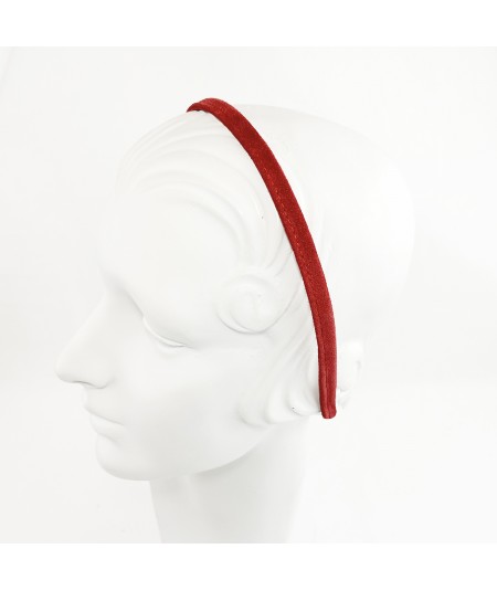 Red Suede Skinny Headband