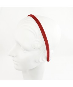 Red Suede Skinny Headband