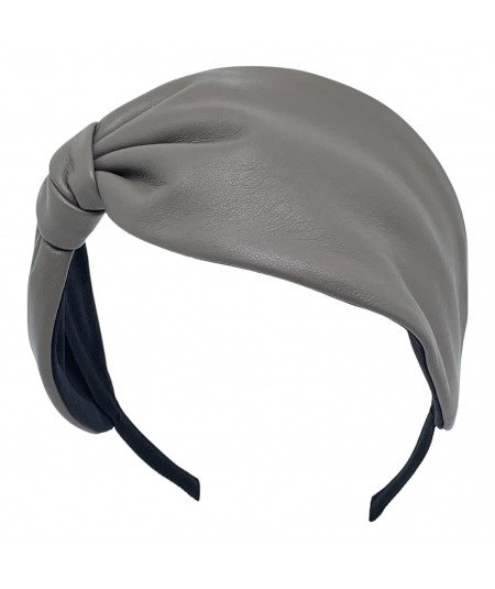 Taupe Leather Audrey Headband