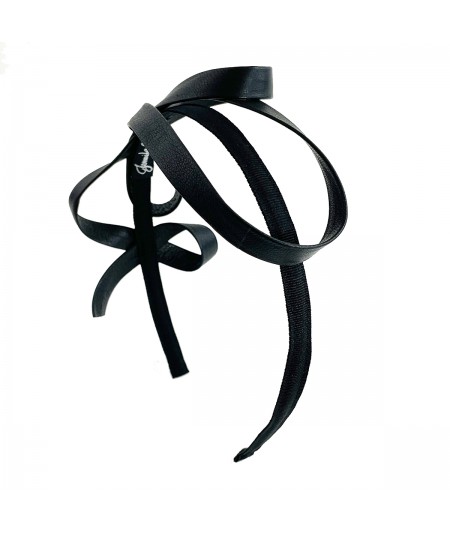 Black Leather Loop Headpiece