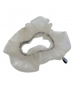 Ivory Tulle Scrunchie