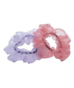 Lavender - Pink Tulle Scrunchies