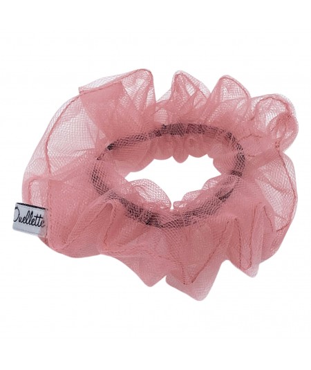 Pink Tulle Scrunchies