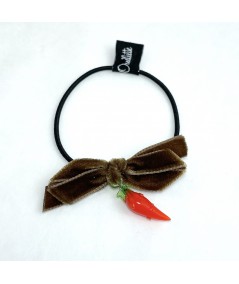 Tabac Bow with Carrot Hair Elastic