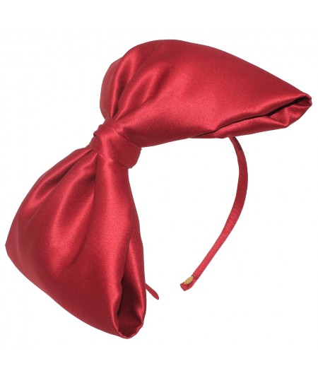 Verity Bow Headpiece - Red