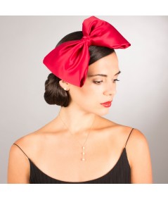 Verity Bow Headpiece - Red
