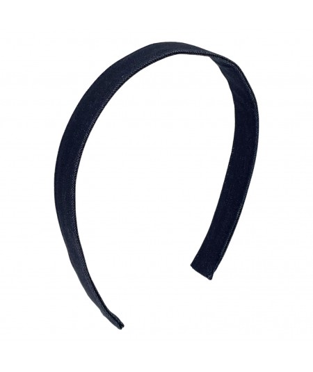 Black Denim Medium Headband