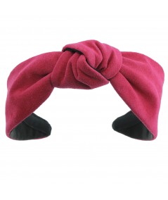 Fuchsia Suede Center Turban Headband