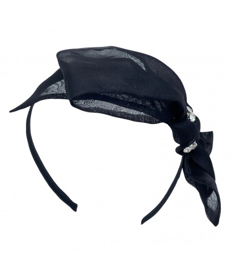 Black Organza Sparkle Headband