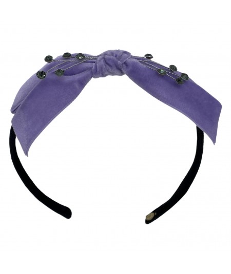 Violet Velvet Bow Cosmic Spray Headband