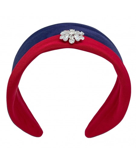 Navy with Red Sparkle Princess Headband