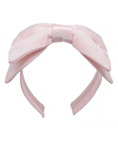 Pale Pink Bengaline Double Bow Headband