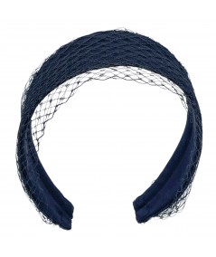 Black Denim with Black Veiling Headband