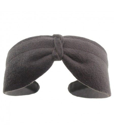 Medium Grey Felt Center Turban Headband
