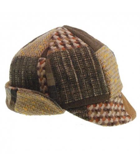 ht520-jo-recycled-tweeds-patchwork-flap-cap