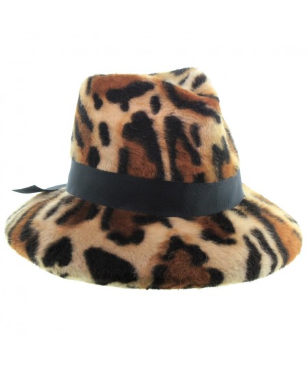 Totally Wild Animal Print Strap Fedora Hat
