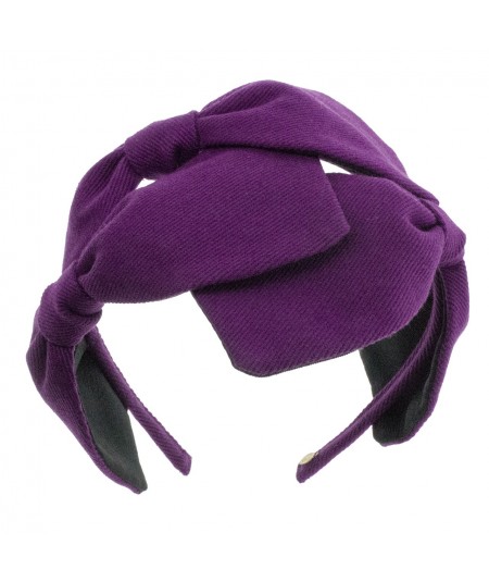 1950s style Bow Headpiece - Purple