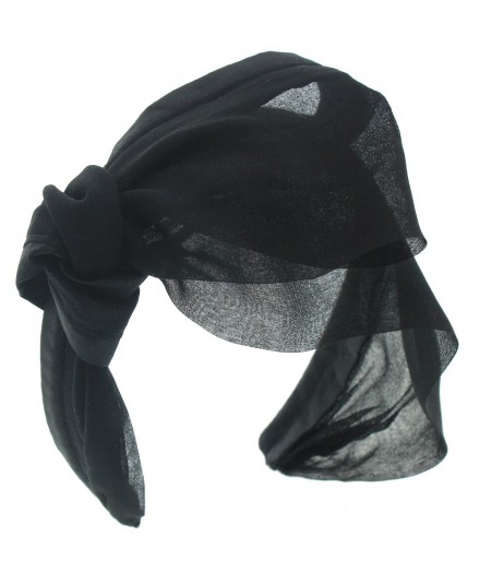 Black draped-chiffon-extra-wide-headband-with-side-knot-bow
