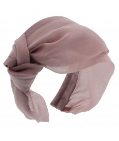 Blush draped-chiffon-extra-wide-headband-with-side-knot-bow