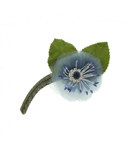 Flower with Rhinestone Hair Clip by Jennifer Ouellette