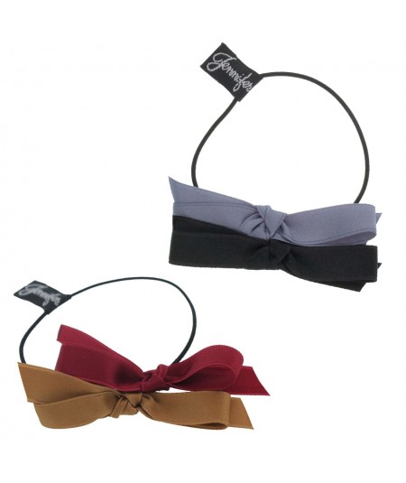 Two colors Double Satin Bow Pony