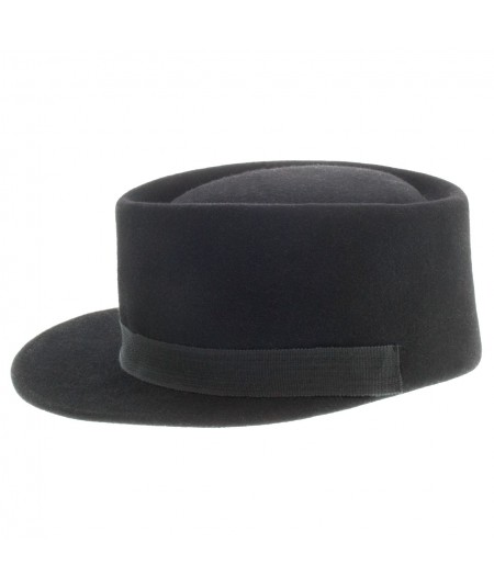 doublebulls hats Porkpie Hat Boy Gentlemen Vintage Round Crown Autumn Winter Wool Cap Jazz Hat